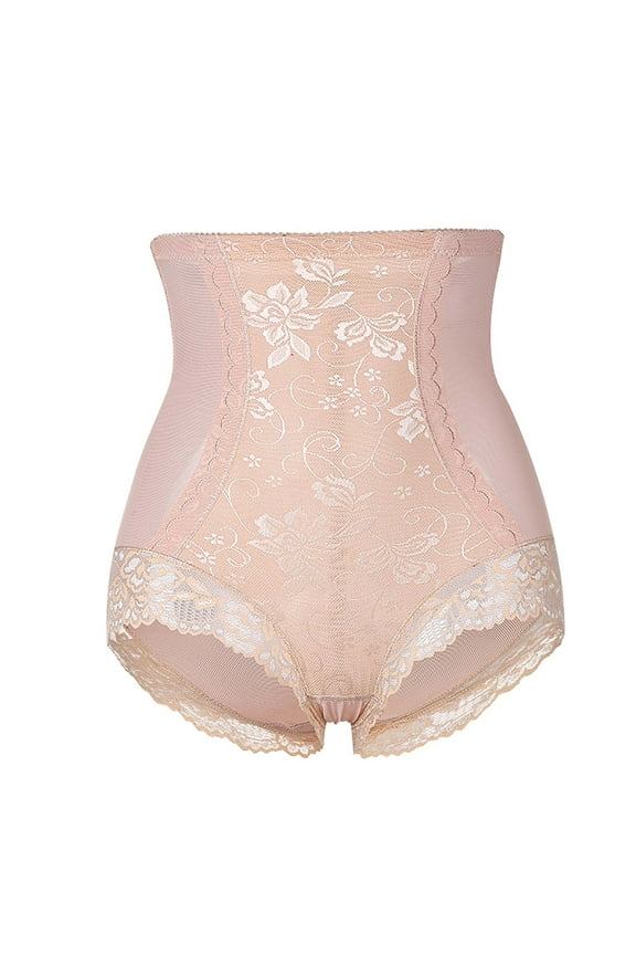 Tummy Control Shapewear Panties for Women Mesh High Waist Seamless Body Shaper Underwear Lace Shaping Girdle Briefs