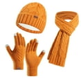 thumbnail image 1 of FAHXNVB Winter Beanie Hat Scarf Gloves Set for Men and Women, 3PCS Warm Thermal Knitted Fleece Lined Hats Touchscreen Gloves and Long Scarf Sets, 1 of 2