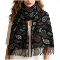 thumbnail image 1 of FAHXNVB Winter Scarf for Women Casual Long Print Tassel Shawl Wrap Soft Lightweight Thick Warm Fringed Scarves, 1 of 7
