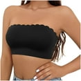 thumbnail image 1 of FAHXNVB Wireless Strapless Bras for Women Push Up Seamless Comfy Bandeau Bralette Comfortable Wavy Edge Invisible Tube Tops, 1 of 4