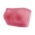 thumbnail image 1 of FAHXNVB Women Plus Size Strapless Bandeau Bra Wire Free Padded Tube Top Seamless Bralette, 1 of 4
