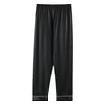 thumbnail image 1 of FAHXNVB Women Satin Slip Pajama Pant Plus Size Wide Leg Comfy Casual Lounge Yoga Pants with Pockets Loose Fit Soft Open Bottom Pants, 1 of 4