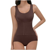 FAHXNVB Women's Bodysuit High Compression Garment Shapewear Post Surgery Compression Garment Tummy Tuck Body Shaper