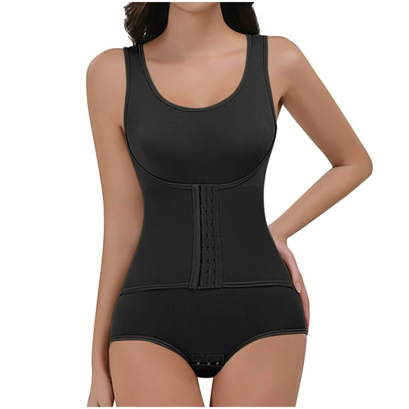 FAHXNVB Women's Bodysuit High Compression Garment Shapewear Post Surgery Compression Garment Tummy Tuck Body Shaper