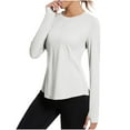 thumbnail image 1 of FAHXNVB Women's UPF 50+ Sun T-Shirts Long Sleeve Workout UV Protection Athletic Running Gym Tops Lightweight Quick Dry Hiking Outdoor Top, 1 of 7