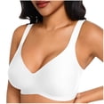 thumbnail image 1 of FAHXNVB Women's Wirefree Comfort Bra Push Up Adjustable Strap Lightweight Breathable Bras Solid Color Soft Comfortable Everyday Bra, 1 of 5