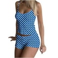 thumbnail image 1 of FAHXNVB Womens Pajamas Set Casual Cute Hearts Printed Sleepwear Soft Pj Sets 2 Piece Sleeveless Cami Top and Shorts Loungewear S-XXL, 1 of 6