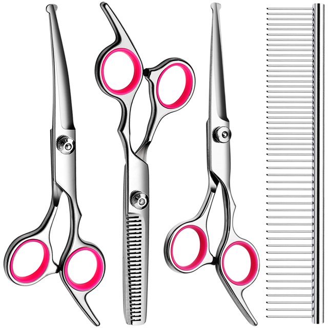 FAIGEO Professional Dog Grooming Scissors Kit, Titanium Coated Dog