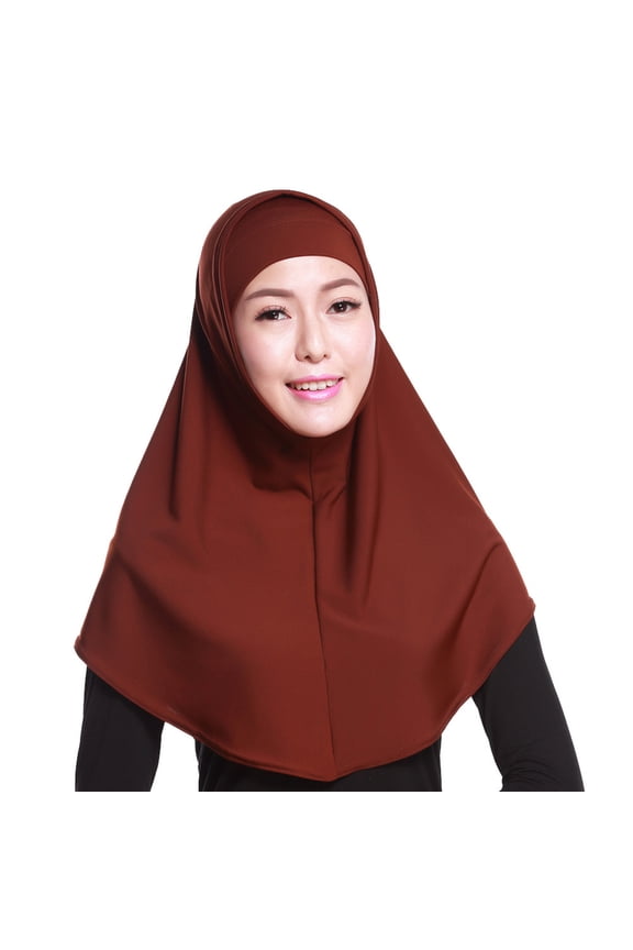 Womens 2 Piece Solid Color Amira Jersey Muslim Hijab Soft Cotton Stretch for Hea