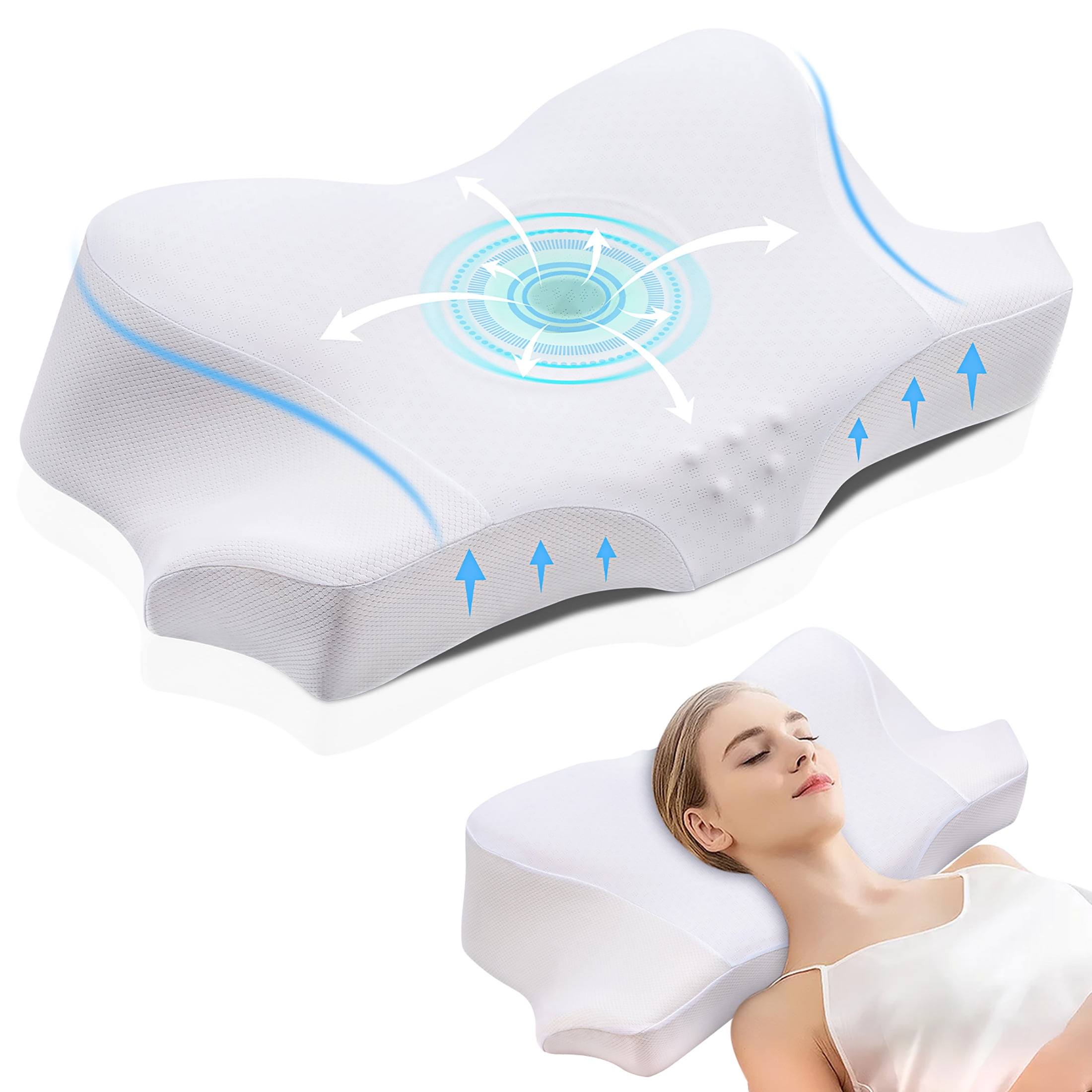 FAIORD Bed pillow,Pillows for bed,Knee pillow for side sleepers,Neck ...