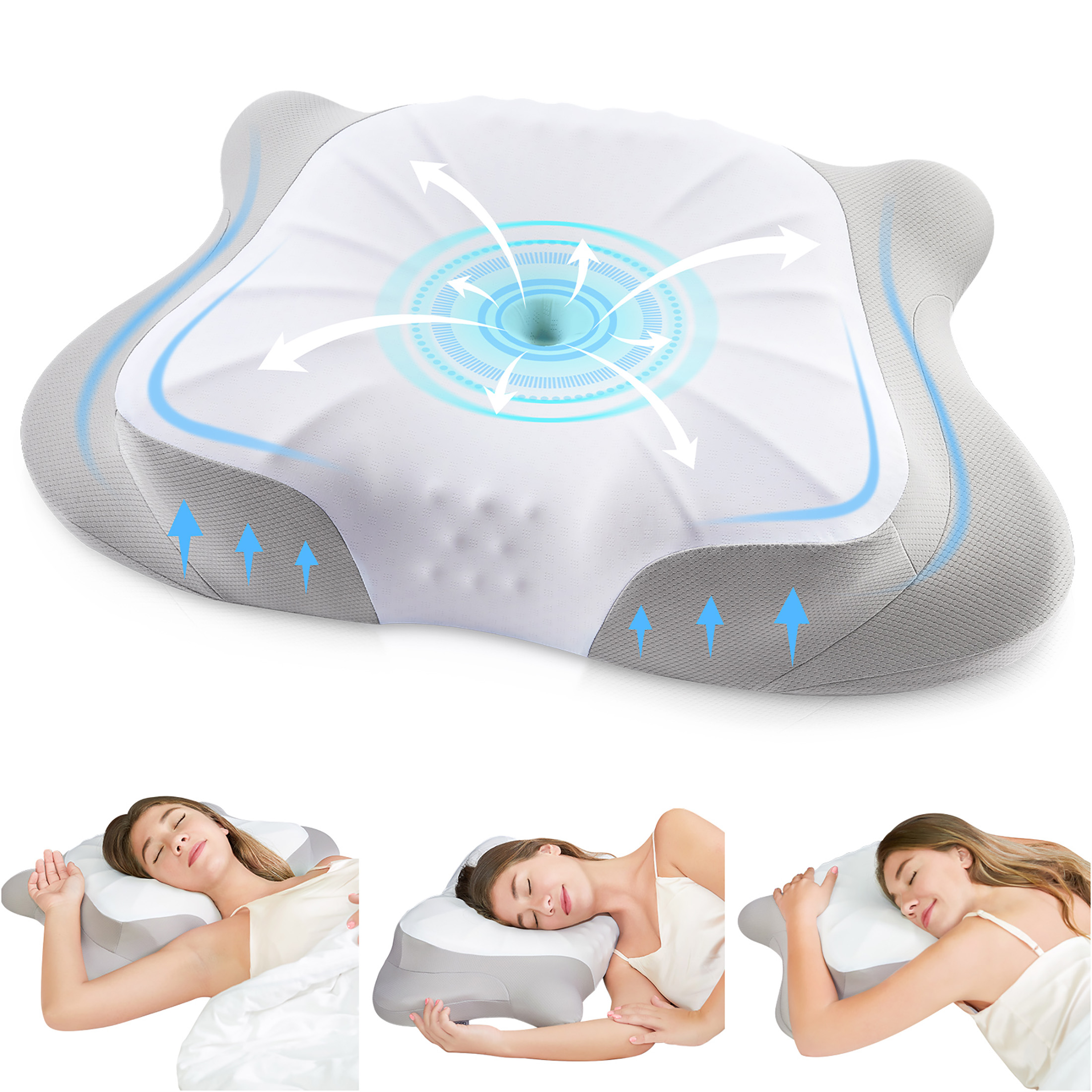 FAIORD Cervical Pillow Memory Foam Neck Pain for Pain Relief Sleeping