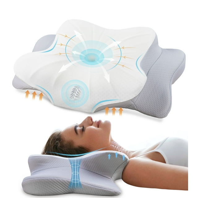FAIORD Cervical Pillow for Neck Pain, Contour Memory Foam, Orthopedic