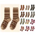 thumbnail image 1 of FAIOROI Socks for Women Vintage Fair Isle Crew Sock Warm Thick Winter Soft Cozy Printed, 1 of 6