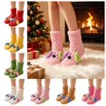 thumbnail image 1 of FAIOROI Womens Fuzzy Socks Cute 3D Dog Cartoon Winter Warm Soft Plush Slipper Socks Christmas Gift Pink Free Size, 1 of 6