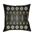 thumbnail image 1 of Surya PLAID012-1818 Fair Isle III 18 x 18 x 4 in. Throw Pillow, Black - Medium, 1 of 2