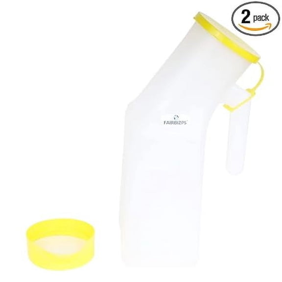 FAIRBIZPS Urinal Pot Portable And Safe Plastic Urine Pot With Cap Urine Bottle for for Urination (1000ml)