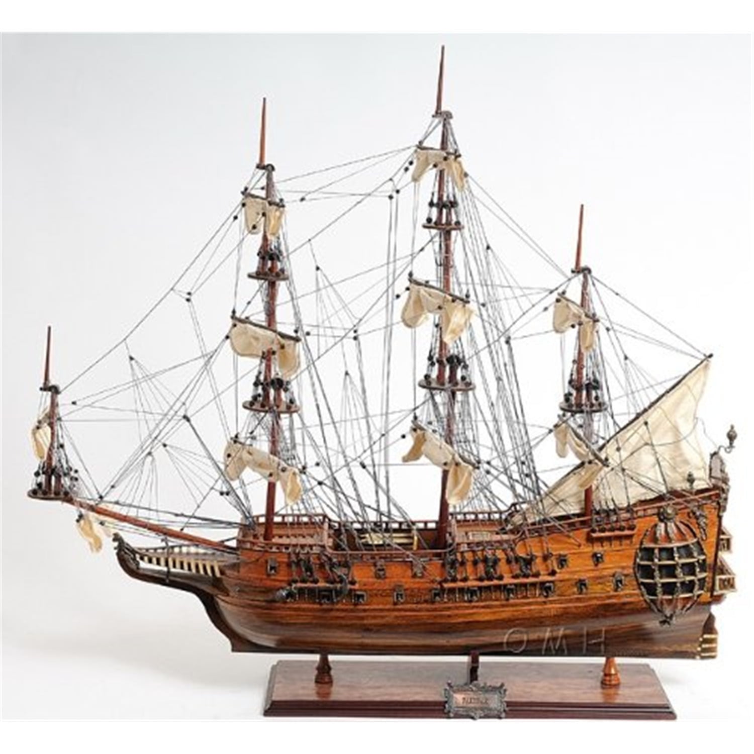 Handcrafted Mahogany and Cedar HMS Fairfax Ship Model