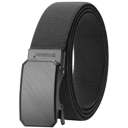 Men's Genuine Leather Ratchet Belt with Trim to Fit Automatic