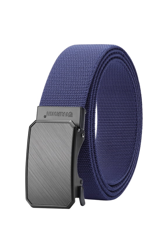 Ratchet Belts for Men Nylon Web Golf Work Belt with Automatic Buckle, Blue