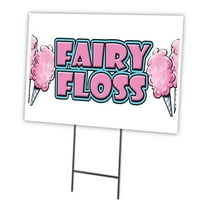 FAIRY FLOSS 18"x24" Yard Sign & Stake | Advertise Your Business | Stake Included Image On Front Only | Made in The USA