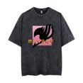 thumbnail image 1 of FAIRY TAIL T-shirt with short sleeves Happy Vintage wash men's and women's summer sweatshirts, 1 of 5