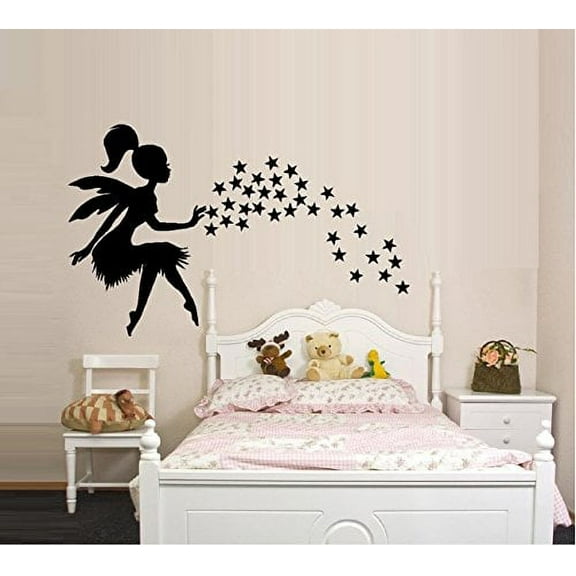 FAIRY WITH STARS #2 ~ WALL DECAL 20" X 30"
