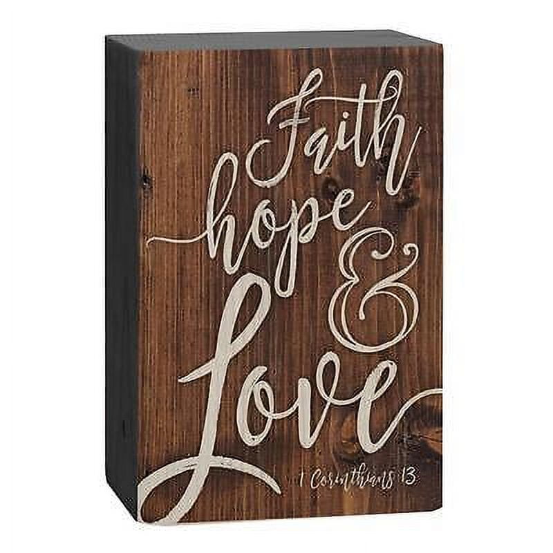 "Have Faith" Rustic Wood Wall Sign - 6"x18" Baltic Birch, Farmhouse Home Decor With Hanging Hardware