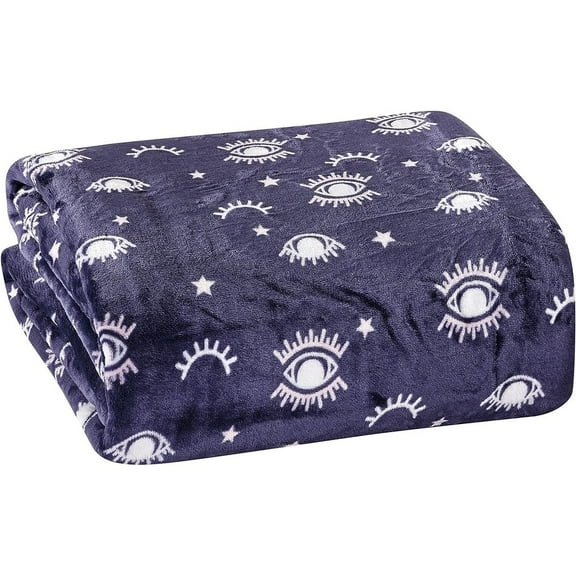 FAITH, HOPE, LOVE HOME DCOR Ultra Plush Queen Size Protective Symbol Microplush Blanket (90" x 90") - Evil Eye