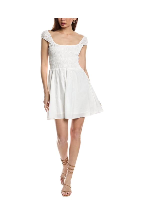 womens  Lene Mini Dress, l, White