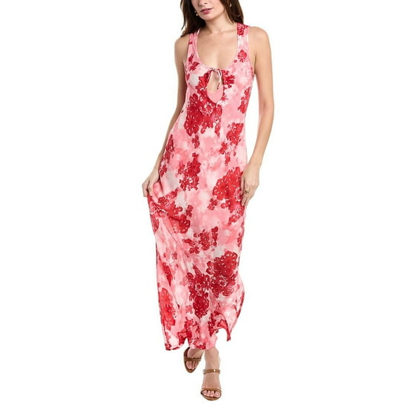 FAITHFULL THE BRAND womens  Nicola Maxi Dress, 10, Red