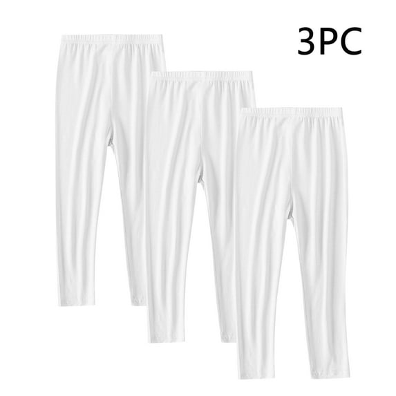 FAIWAD 3 Pack Toddler Girls Dance Yoga Leggings Kids Stretchy High Waisted Soft Athletic Tights 2-13Y