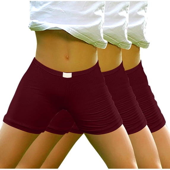 FAIWAD 3Pcs Toddlers Girls Cotton Underwear Kids Solid Color Stretch Shorts Under Dress Dance Pack of 3 Chlid Briefs