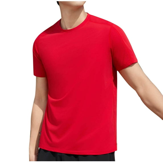 FAIWAD Athletic Shirts for Men Short Sleeve Quick Dry Workout Running Gym Tops Lightweight Stretch Sport Shirts