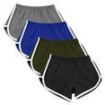 thumbnail image 1 of FAIWAD Athletic Shorts for Women 4 Pack Lightweight Outdoor Running Biker Shorts Plus Size Elastic Waist Short Pants, 1 of 7