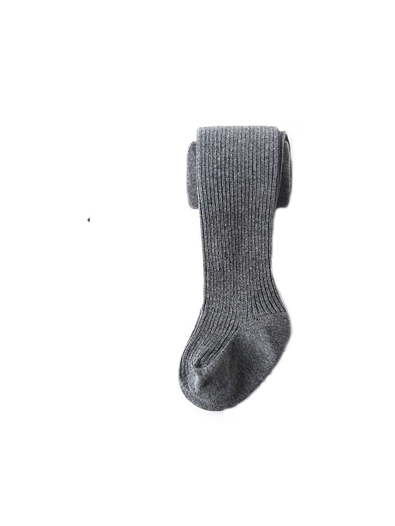 Baby Basic Stockings Pantyhose Toddler Stretchy Ribbed Knit Footed Tights Leggings for Girls Boys