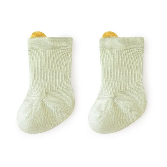 FAIWAD Baby Boys Girls Crew Cotton Socks Unisex Toddler Solid Color Lightweight Breathable School Uniform Socks