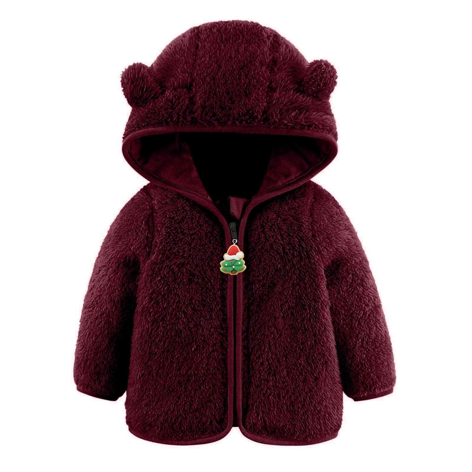 Babyhug Fur Woven Full Sleeves Hooded Winter Jacket with Ears Applique & Sling Bag - Pink