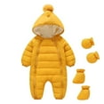 thumbnail image 1 of FAIWAD Baby Boys Girls Winter Snowsuit Romper Warm Zip Hooded Down Jumpsuit Windproof Puffer Romper, 1 of 7