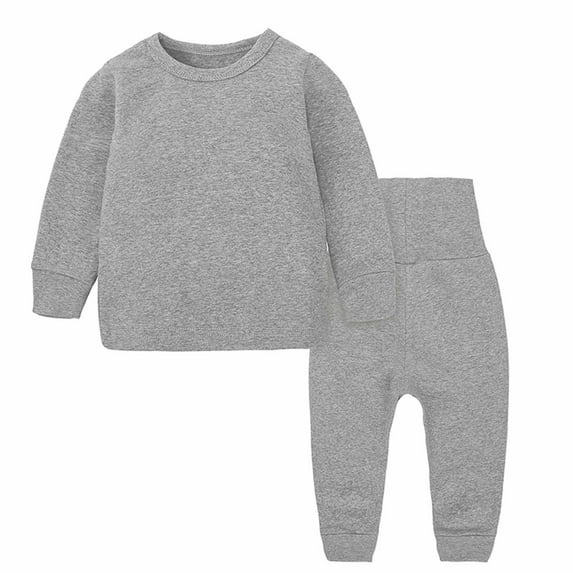 FAIWAD Baby Girls Boy 2 Piece Outfit Clothes Round Neck Long Sleeve Pullover Sweatshirts with High Waist Pants