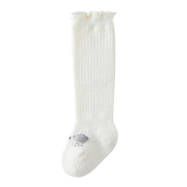 FAIWAD Baby Girls Cute Fleece Ruffled Socks Toddler Knee High Fuzzy Winter Soft Thermal Coral Velvet Socks