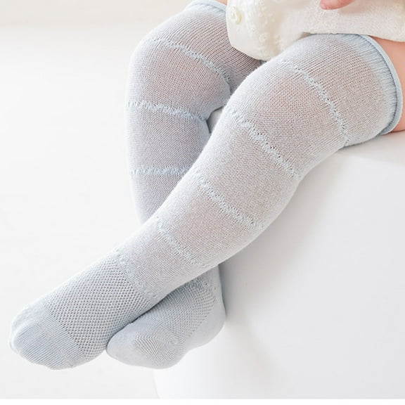 FAIWAD Baby Girls Boys Cotton Tights Ruffle Thin Hollowed Footed Socks Toddlers Comfy Stretchy Long Socks