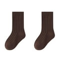 thumbnail image 1 of FAIWAD Toddler Boys Girls Mid-Calf Socks Solid Color Stretchy Socks Kids School Uniform Daily Socks, 1 of 3