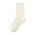 thumbnail image 1 of FAIWAD Toddler Unisex Socks Boys Girls Soft Solid Color Knitted Crew Socks Stretchy Cotton Socks for Kids 1-12Years, 1 of 3