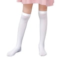 thumbnail image 1 of FAIWAD Girls Thin Long Socks Stretchy Opaque Over The Knee Socks Kids Dance Wedding Footed Stockings, 1 of 4