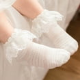 thumbnail image 1 of FAIWAD Baby Girls Lace Socks Ruffle Eyelet Frilly Princess Socks Newborn Infant Cute Solid Color Socks, 1 of 9