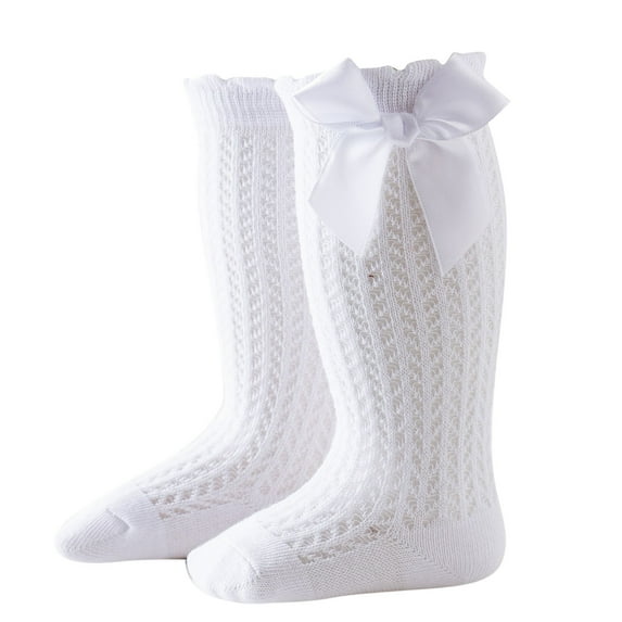 FAIWAD Baby Girls Princess Socks Bow Middle Calf Long Sock Toddler Stretchy Breathable Floor Socks