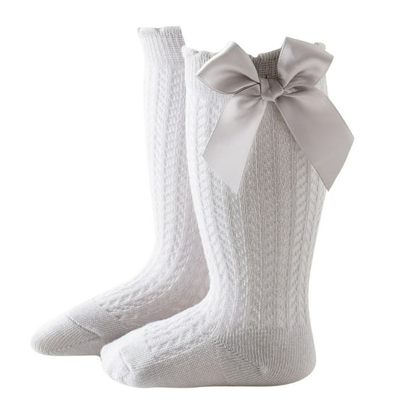 FAIWAD Baby Girls Princess Socks Bow Middle Calf Long Sock Toddler Stretchy Breathable Floor Socks