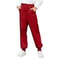 thumbnail image 1 of FAIWAD Boys Girls Cinch Bottom Sweatpants Elastic Waisted Casual Joggers Kids School Uniform Workout Gym Pants, 1 of 9