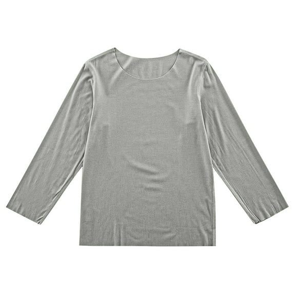 FAIWAD Boys Girls Long Sleeve Cotton Tops Thin Soft Round Neck T-Shirt Casual Lightweight Layering Shirts