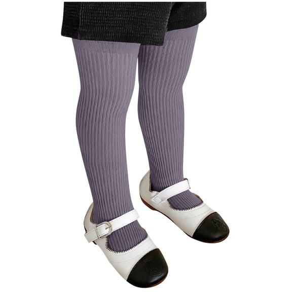 FAIWAD Cable Knit Tights for Girls Solid Color Footed Seamless Stockings Soft Stretchy School Leggings